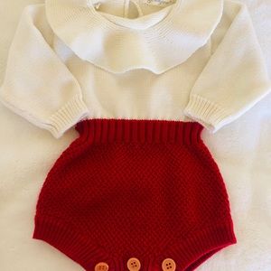 Red/White Vintage Romper